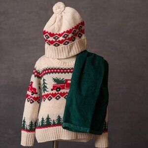 Boys Christmas Set with Truck Sweater